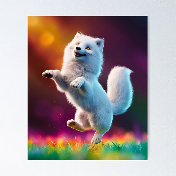 Item preview, Fox Portrait. arctic fox, white fox, snow fox, winter fox, fantasy fox, whimsical fox designed and sold by FoxVibes.