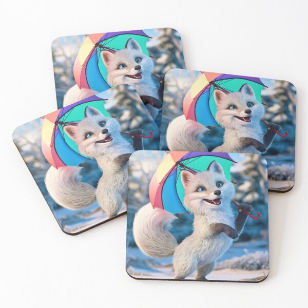 Item preview, Fox Portrait. arctic fox, white fox, snow fox, winter fox, fantasy fox, whimsical fox designed and sold by FoxVibes.