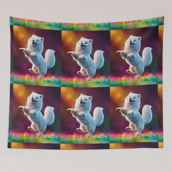 Artikelvorschau, Fuchsporträt. Polarfuchs, Weißfuchs, Schneefuchs, Winterfuchs, Fantasiefuchs, wunderlicher Fuchs entworfen und verkauft von FoxVibes.