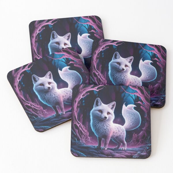 Item preview, Fox Portrait. arctic fox, white fox, snow fox, winter fox, fantasy fox, whimsical fox designed and sold by FoxVibes.