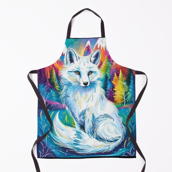 Artikelvorschau, Fuchsporträt. Polarfuchs, Weißfuchs, Schneefuchs, Winterfuchs, Fantasiefuchs, wunderlicher Fuchs entworfen und verkauft von FoxVibes.