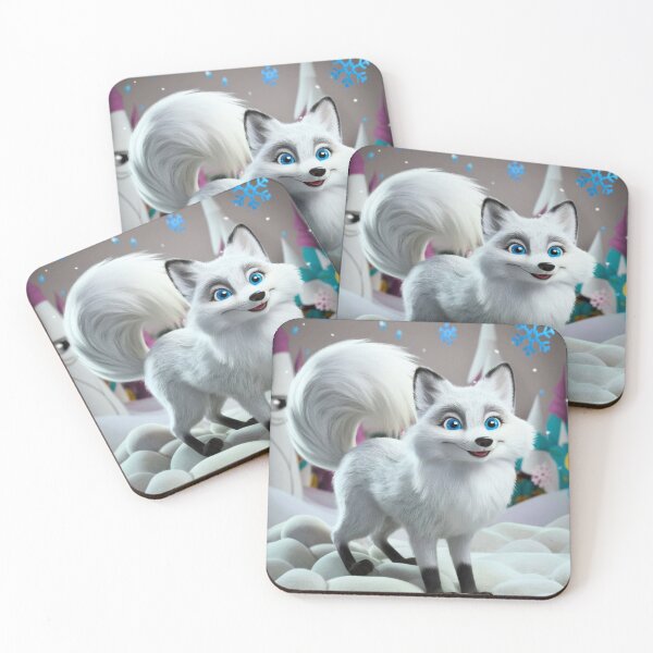 Item preview, Fox Portrait. arctic fox, white fox, snow fox, winter fox, fantasy fox, whimsical fox designed and sold by FoxVibes.