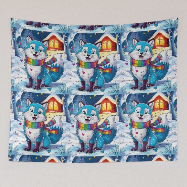 Item preview, Fox Portrait. arctic fox, white fox, snow fox, winter fox, fantasy fox, whimsical fox designed and sold by FoxVibes.