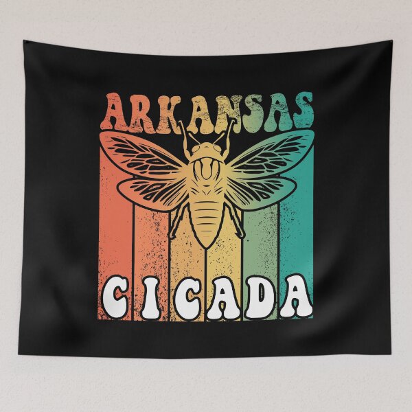 Item preview, Retro Arkansas 2024 Cicada Summer Swarm, Vintage Groovy Cicada designed and sold by ArtByKatti.
