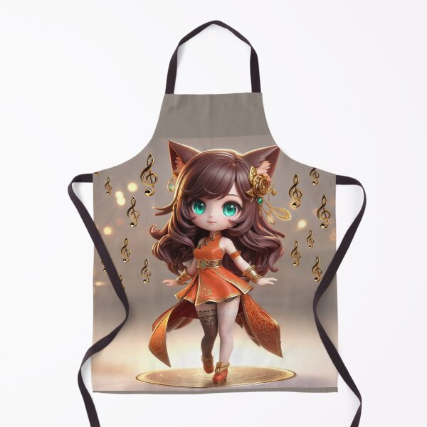 Artikelvorschau, Oranger Chibi-Geisterfuchs Miyu entworfen und verkauft von CHIBI_POPZ.