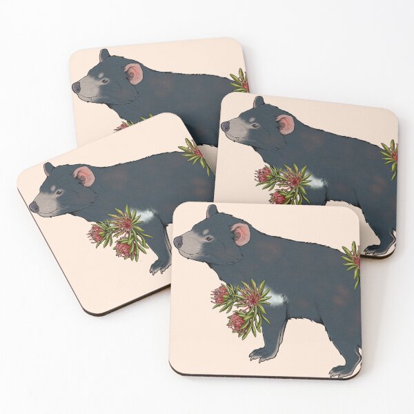 Item preview, Tasmanian Devil and Waratah Flower designed and sold by Mousewren.