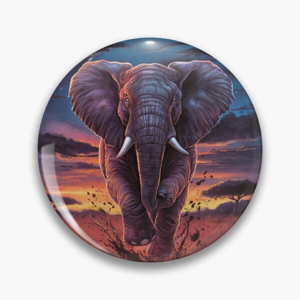 Item preview, Elephant Portrait. elephant running, african elephant, safari elephant, african safari, african sunset designed and sold by ElephantVibes.