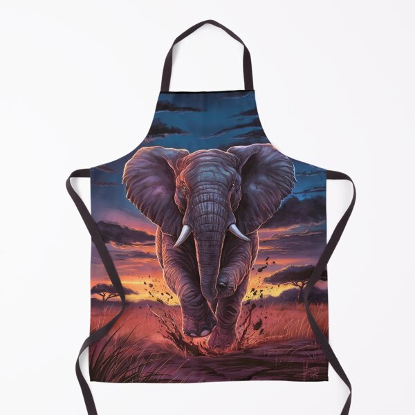 Item preview, Elephant Portrait. elephant running, african elephant, safari elephant, african safari, african sunset designed and sold by ElephantVibes.