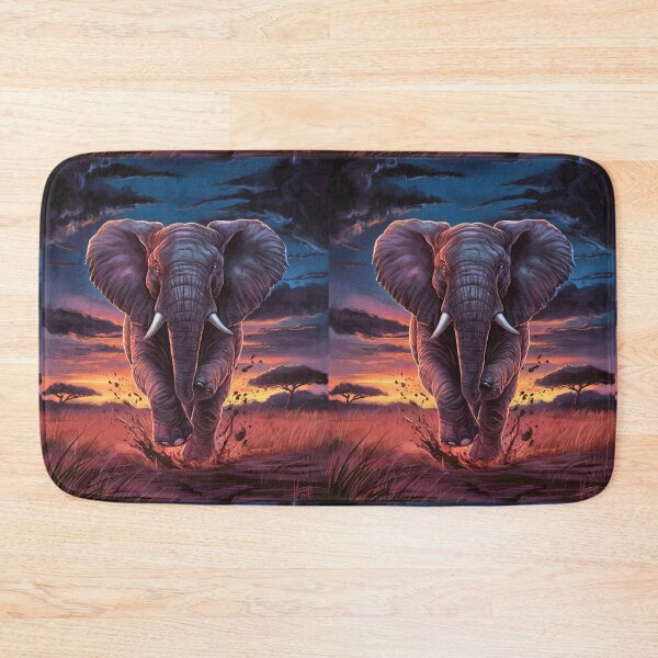 Item preview, Elephant Portrait. elephant running, african elephant, safari elephant, african safari, african sunset designed and sold by ElephantVibes.