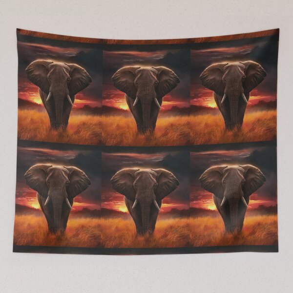 Item preview, Elephant Portrait. african elephant, safari elephant, african safari, african sunset designed and sold by ElephantVibes.