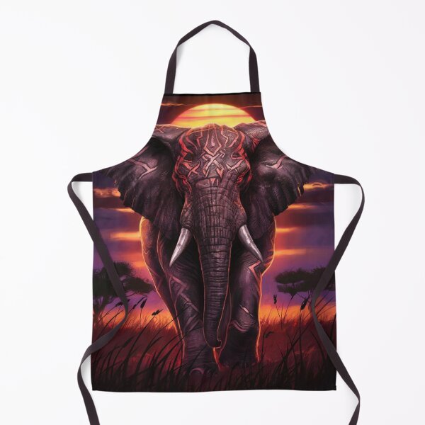 Item preview, Elephant Portrait. african elephant, whimsical elephant, african safari, african sunset designed and sold by ElephantVibes.