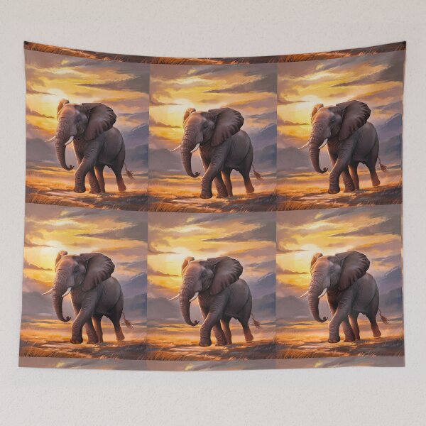 Item preview, Elephant Portrait. african elephant, safari elephant, african safari, african sunset designed and sold by ElephantVibes.
