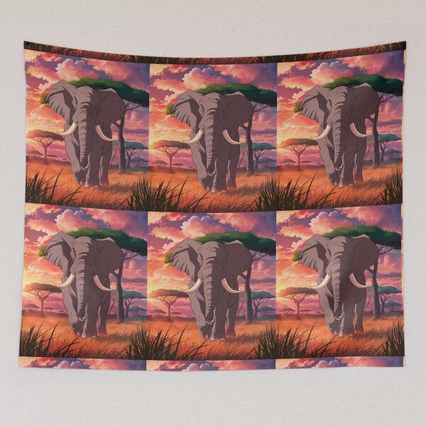 Item preview, Elephant Portrait. african elephant, safari elephant, african safari, african sunset designed and sold by ElephantVibes.