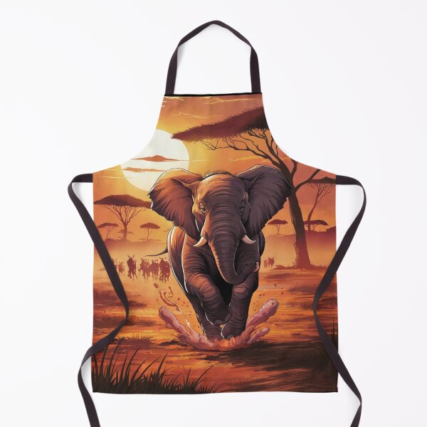 Item preview, Elephant Portrait. elephant running, african elephant, safari elephant, african safari, african sunset designed and sold by ElephantVibes.