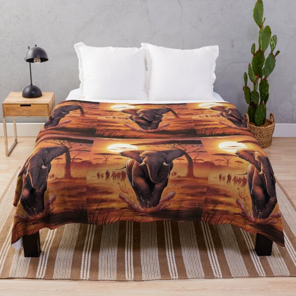 Item preview, Elephant Portrait. elephant running, african elephant, safari elephant, african safari, african sunset designed and sold by ElephantVibes.