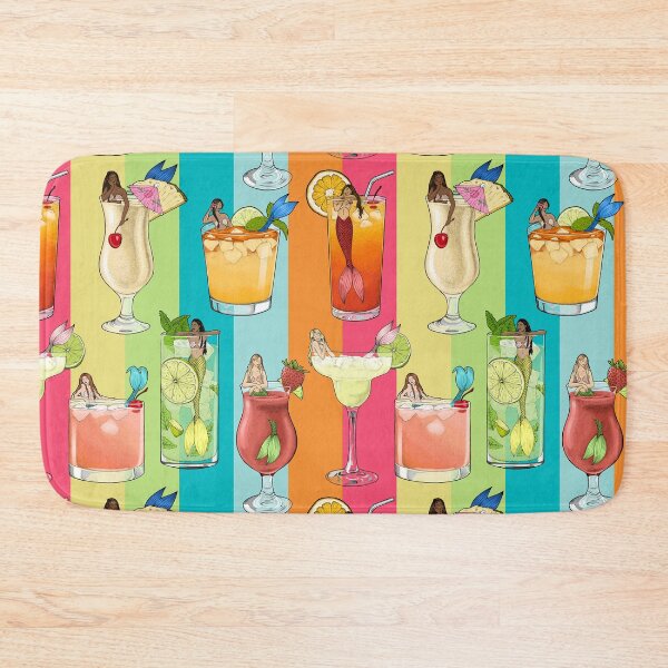 Item preview, Mermaid Cocktail Party - Tropical Stripes designed and sold by Elizabeth Weglein.