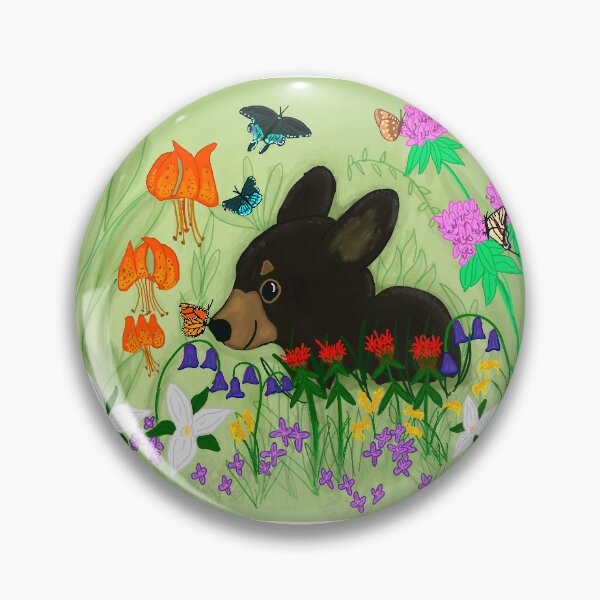 Item preview, Baby Black Bear in Meadow designed and sold by NatCurArt.
