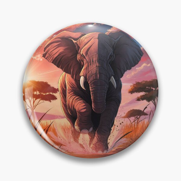 Item preview, Elephant Portrait. elephant running, african elephant, safari elephant, african safari, african sunset designed and sold by ElephantVibes.