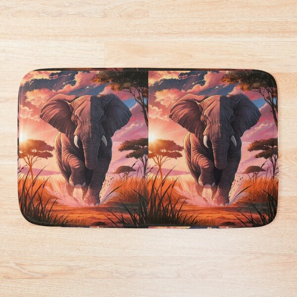 Item preview, Elephant Portrait. elephant running, african elephant, safari elephant, african safari, african sunset designed and sold by ElephantVibes.
