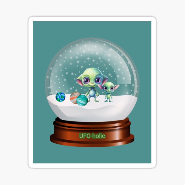 Item preview, aliens in a snowglobe designed and sold by Micaelamoose.