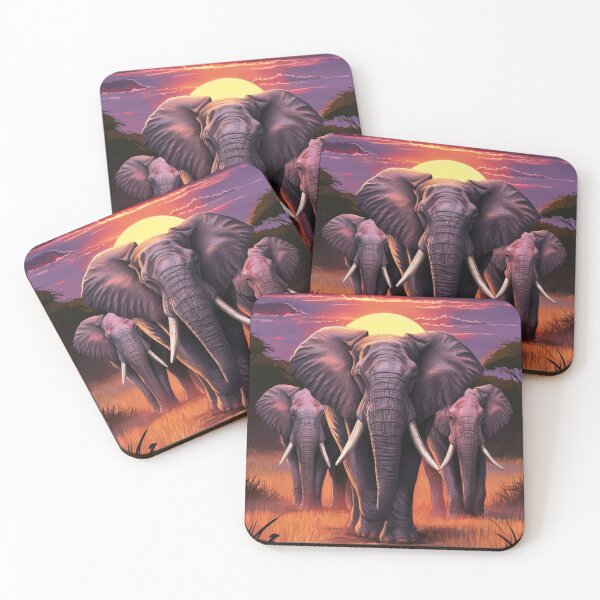 Item preview, Elephant Portrait. elephant herd, african elephant, safari elephant, african safari, african sunset designed and sold by ElephantVibes.
