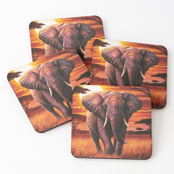 Item preview, Elephant Portrait. african elephant, safari elephant, african safari, african sunset designed and sold by ElephantVibes.