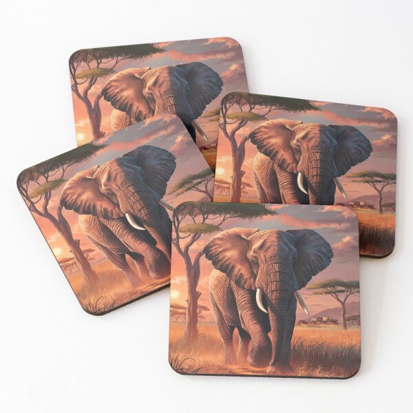 Item preview, Elephant Portrait. african elephant, safari elephant, african safari, african sunset designed and sold by ElephantVibes.