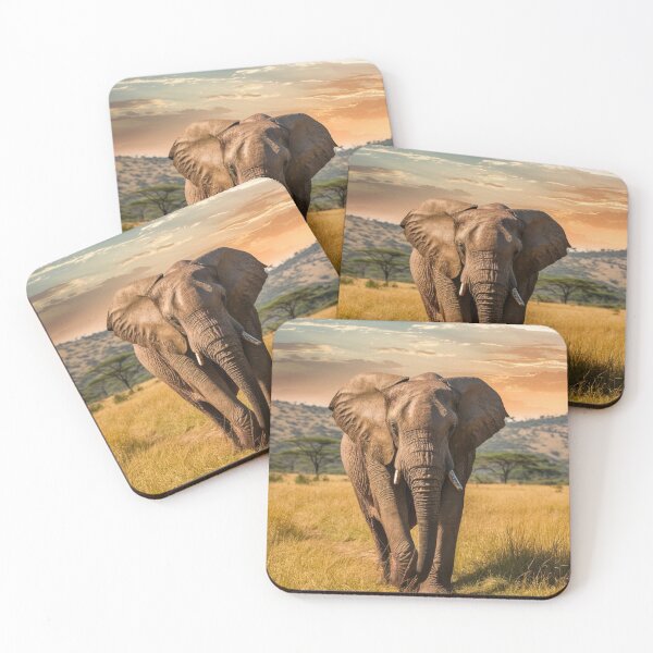 Item preview, Elephant Portrait. african elephant, safari elephant, african safari, african sunset designed and sold by ElephantVibes.