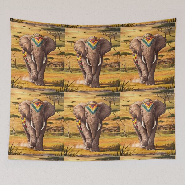 Item preview, Elephant Portrait. african elephant, safari elephant, african safari, african sunset designed and sold by ElephantVibes.