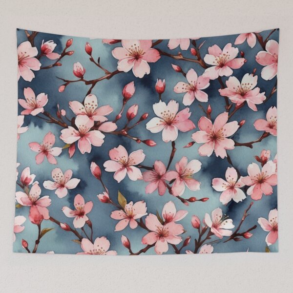 Item preview, Abstract Pink Cherry Blossoms designed and sold by calibrit.