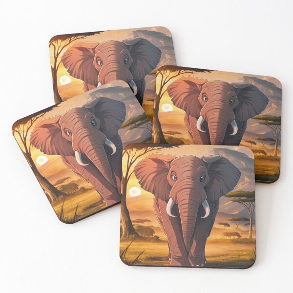 Item preview, Elephant Portrait. african elephant, safari elephant, african safari, african sunset designed and sold by ElephantVibes.