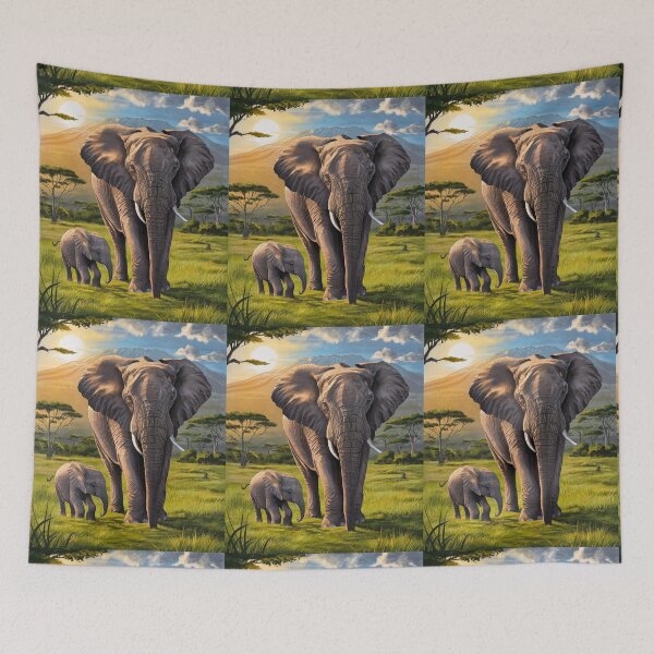 Item preview, Elephant Portrait. african elephant, safari elephant, african safari, african sunset designed and sold by ElephantVibes.