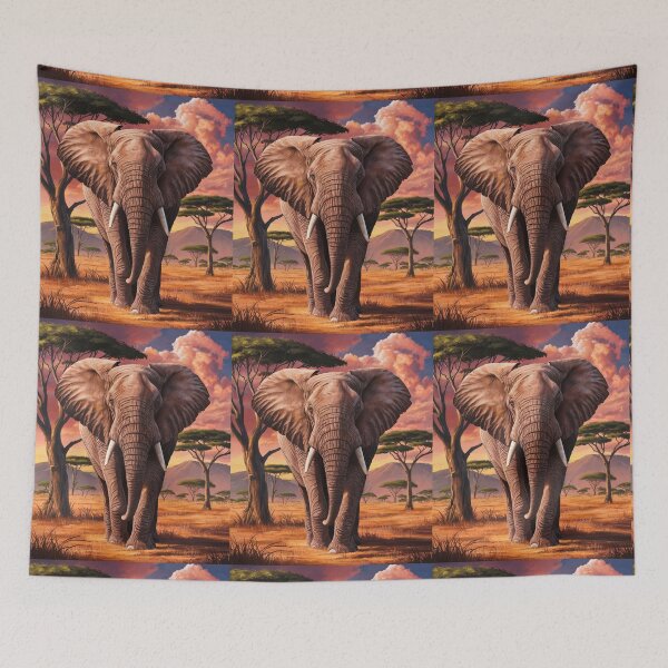 Item preview, Elephant Portrait. african elephant, safari elephant, african safari, african sunset designed and sold by ElephantVibes.