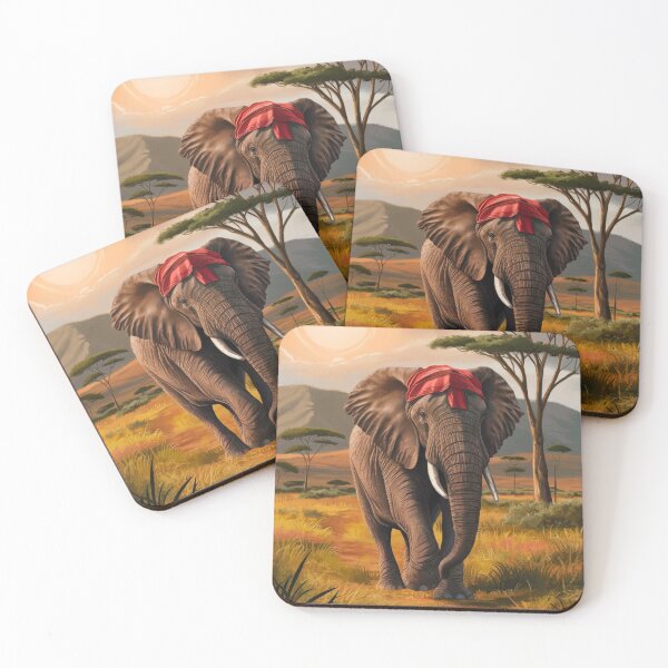 Item preview, Elephant Portrait. african elephant, safari elephant, african safari, african sunset designed and sold by ElephantVibes.