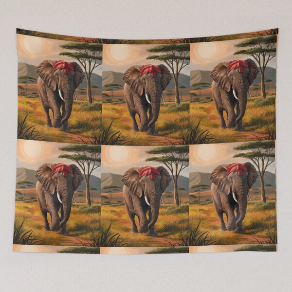 Item preview, Elephant Portrait. african elephant, safari elephant, african safari, african sunset designed and sold by ElephantVibes.