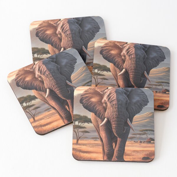 Item preview, Elephant Portrait. african elephant, safari elephant, african safari, african sunset designed and sold by ElephantVibes.
