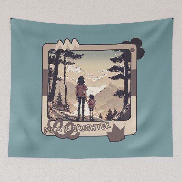 Item preview, MOM and DAUGHTER, Family, love, anime, mother, mommy designed and sold by GOLDENGARDENART.