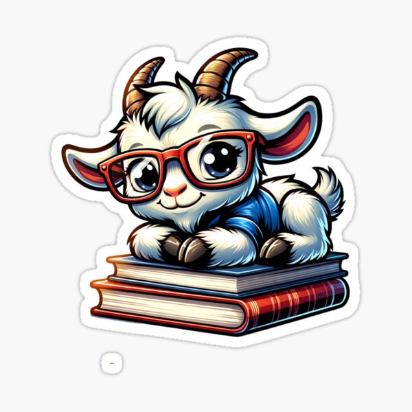 Item preview, Goat And Books designed and sold by TheAnimalZ00.