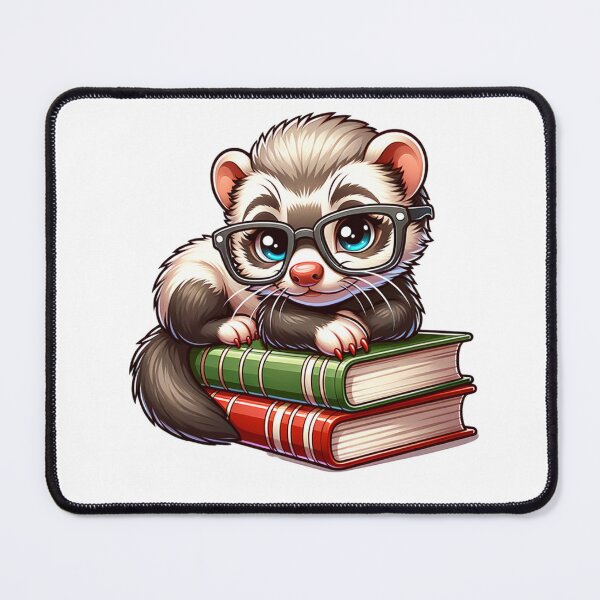 Item preview, Ferret And Books designed and sold by TheAnimalZ00.