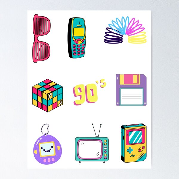 Item preview, 90s Nostalgia Sticker Sheet Pack 2 designed and sold by socialarmour.