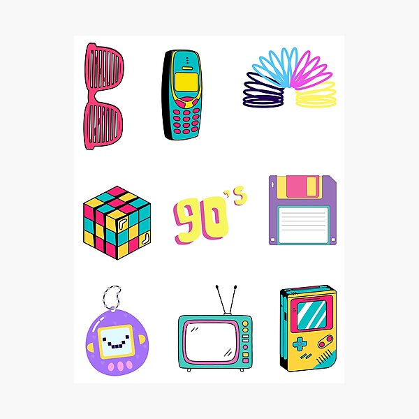 Item preview, 90s Nostalgia Sticker Sheet Pack 2 designed and sold by socialarmour.