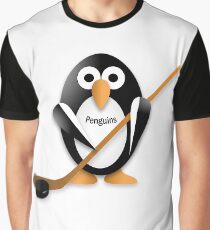 Penguin with hockey stick Graphic T-Shirt