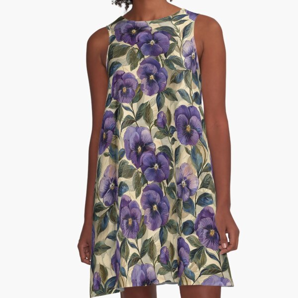 Item preview, Purple Pansy Floweres Floral Botanical Watercolor designed and sold by CarpanaBay.