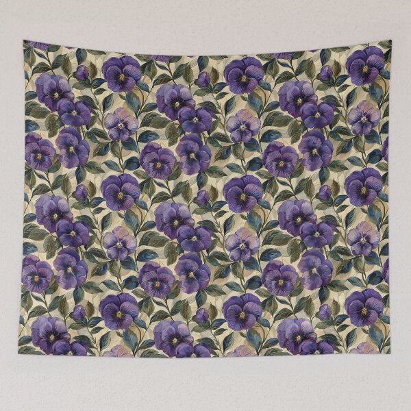 Item preview, Purple Pansy Floweres Floral Botanical Watercolor designed and sold by CarpanaBay.