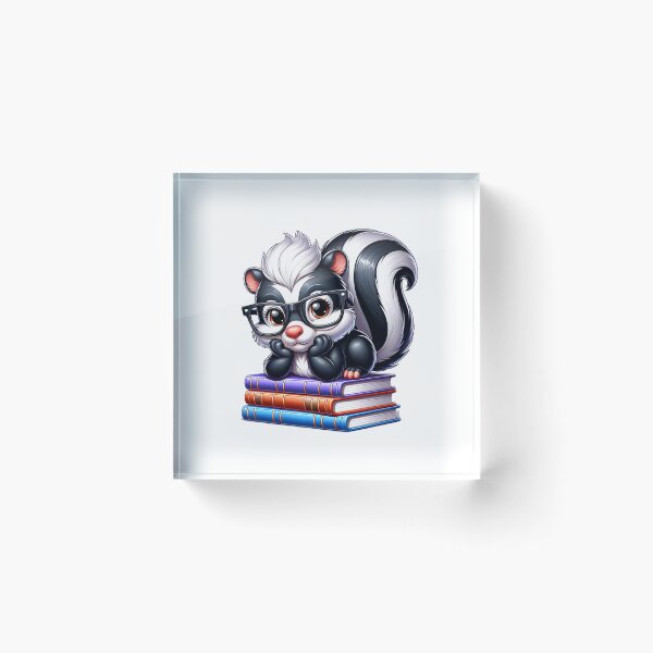 Item preview, Skunk And Books designed and sold by TheAnimalZ00.