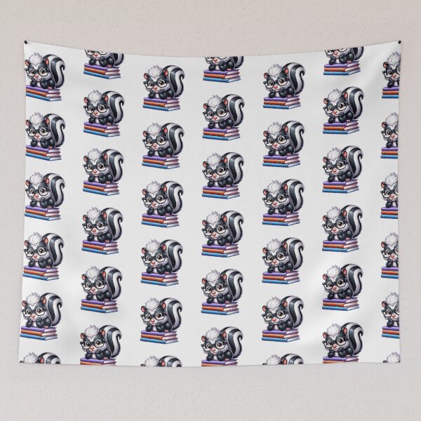 Item preview, Skunk And Books designed and sold by TheAnimalZ00.