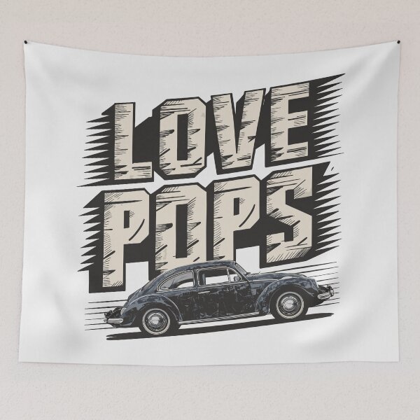 Item preview, Vintage Adventure: Love You, Pops! Father's Day Typography Art designed and sold by HahaHandlesHub.
