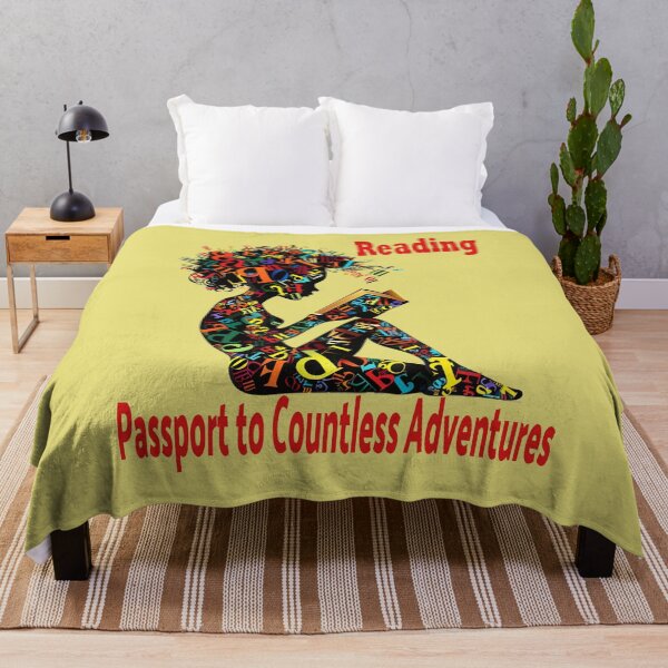 Item preview, Reading: Passport to Countless Adventures, Book Lovers designed and sold by Bliss Find And Design.