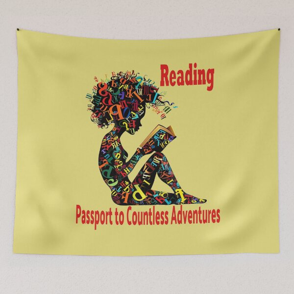 Item preview, Reading: Passport to Countless Adventures, Book Lovers designed and sold by Bliss Find And Design.