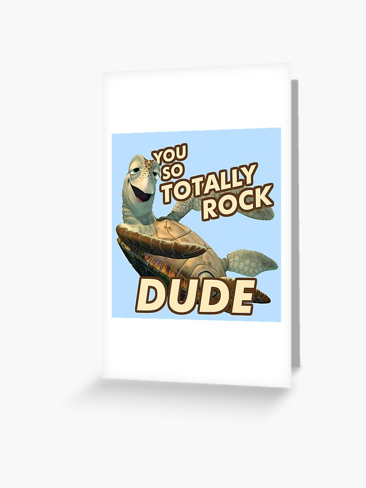 Crush From Finding Nemo Greeting Card For Sale By Normanlikescats Redbubble